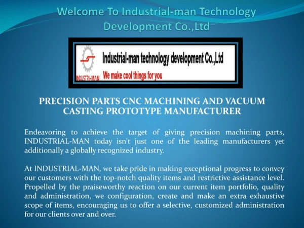 Precision Machining Parts - Vacuum Casting Prototype Manufacturer