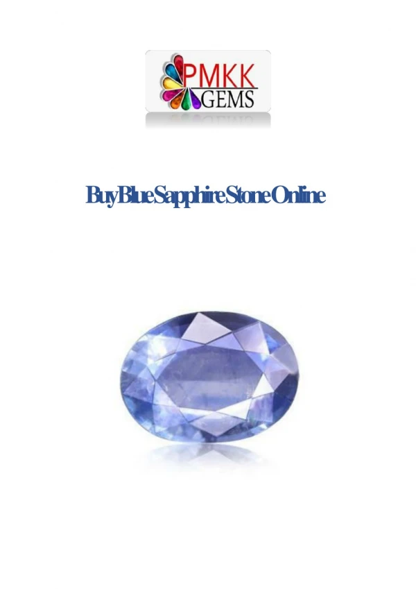 Buy Blue Sapphire Stone on Rashi Ratan Jaipur
