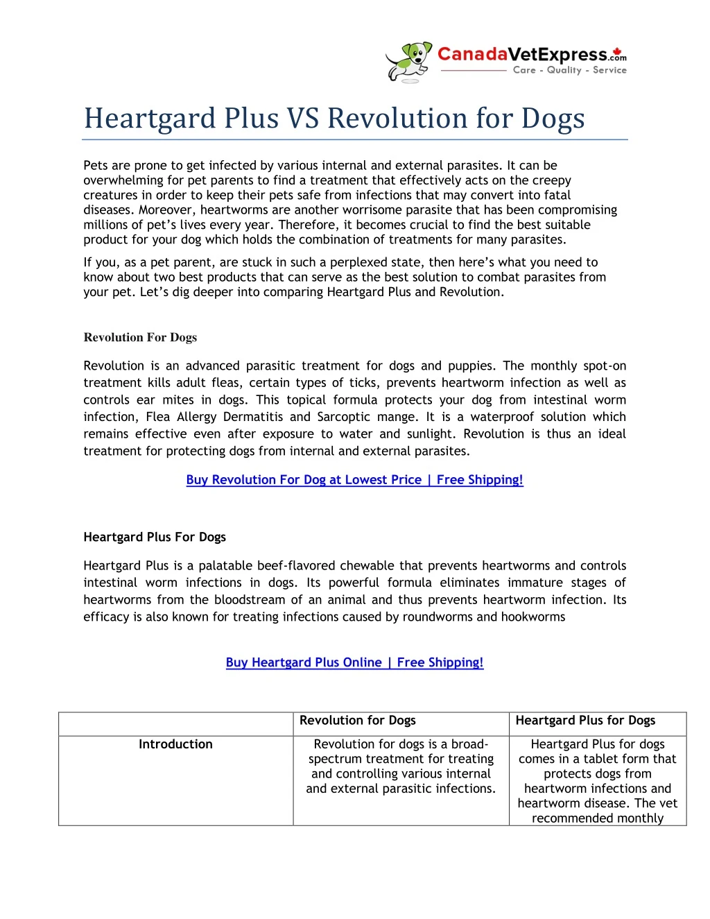 heartgard plus vs revolution for dogs