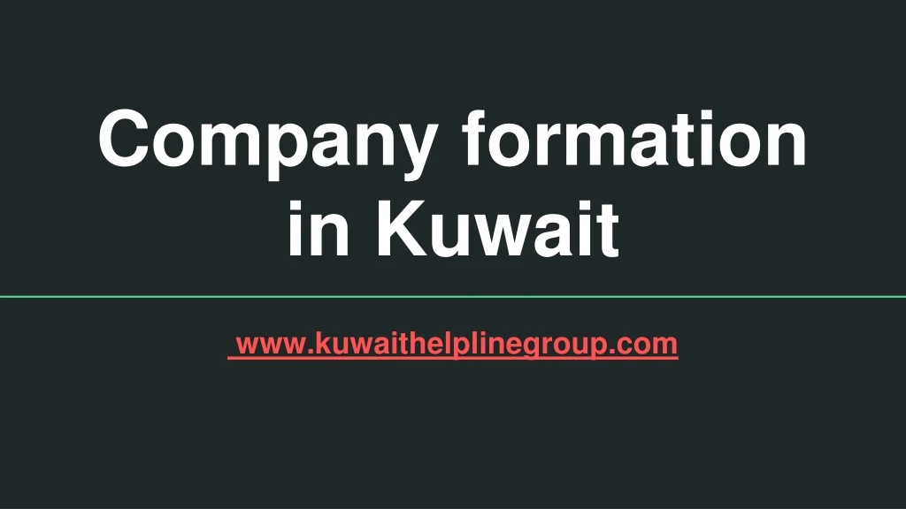 company formation in kuwait