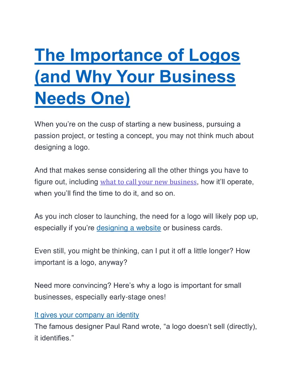 the importance of logos and why your business