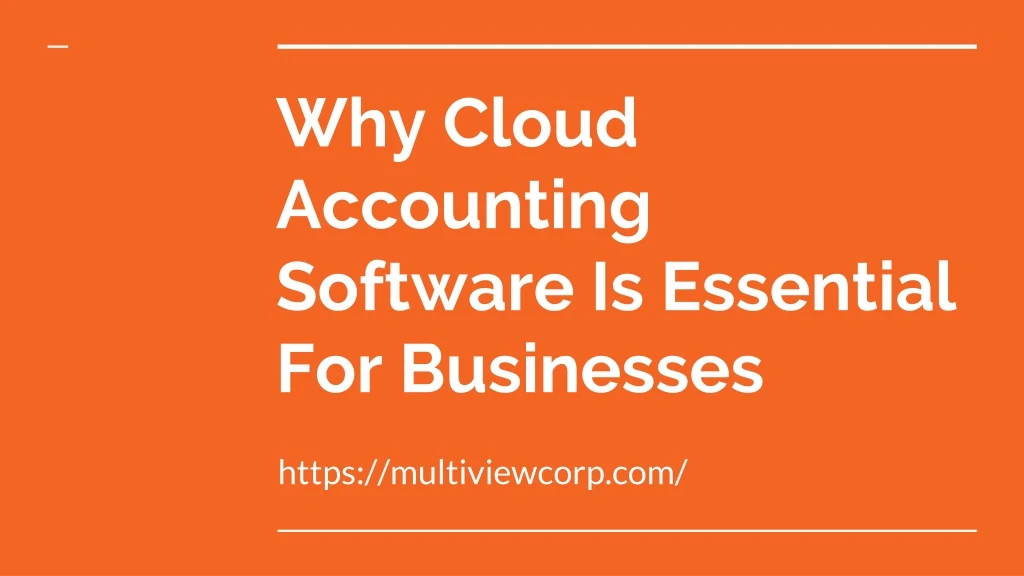 why cloud accounting software is essential for businesses