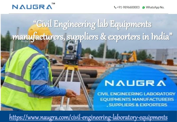 Civil Engineering Lab Equipments Exporters