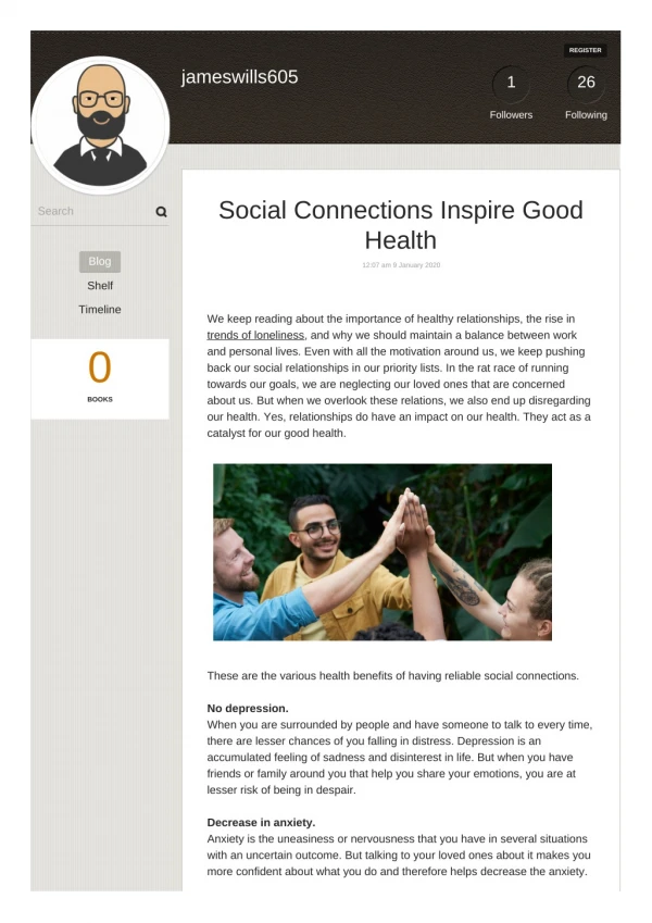 Social Connections Inspire Good Health