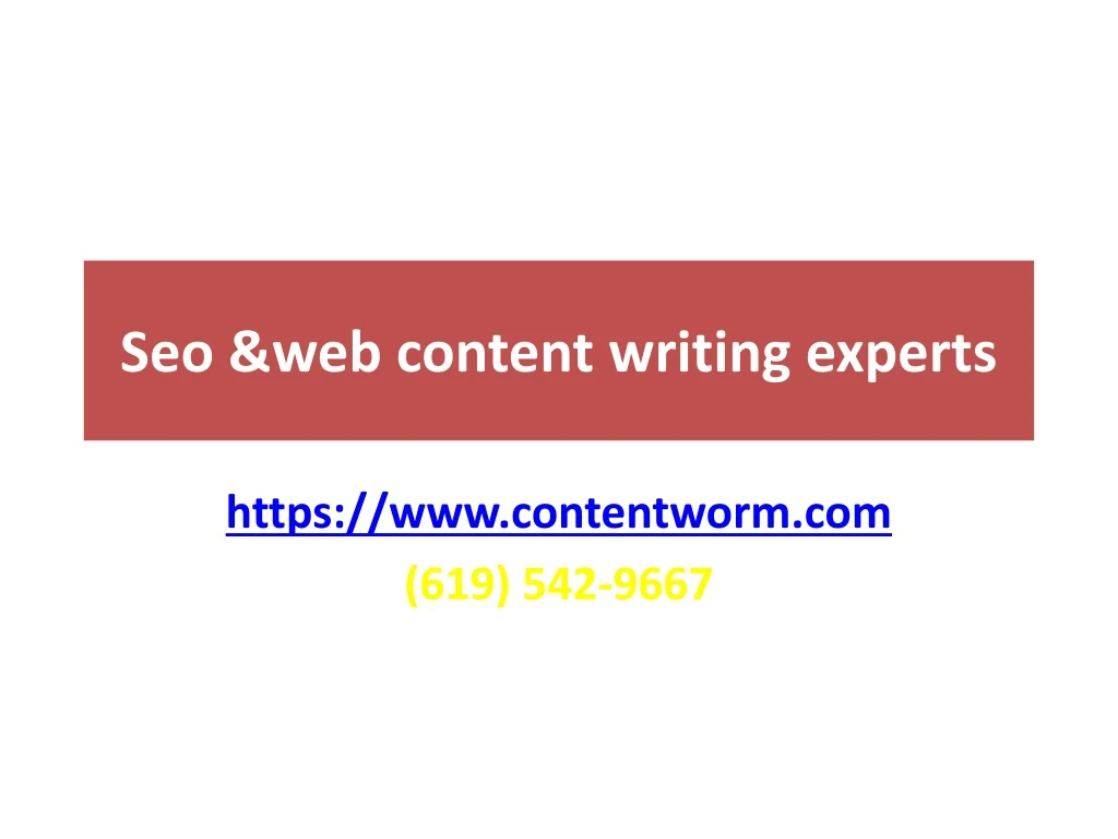 seo web content writing experts