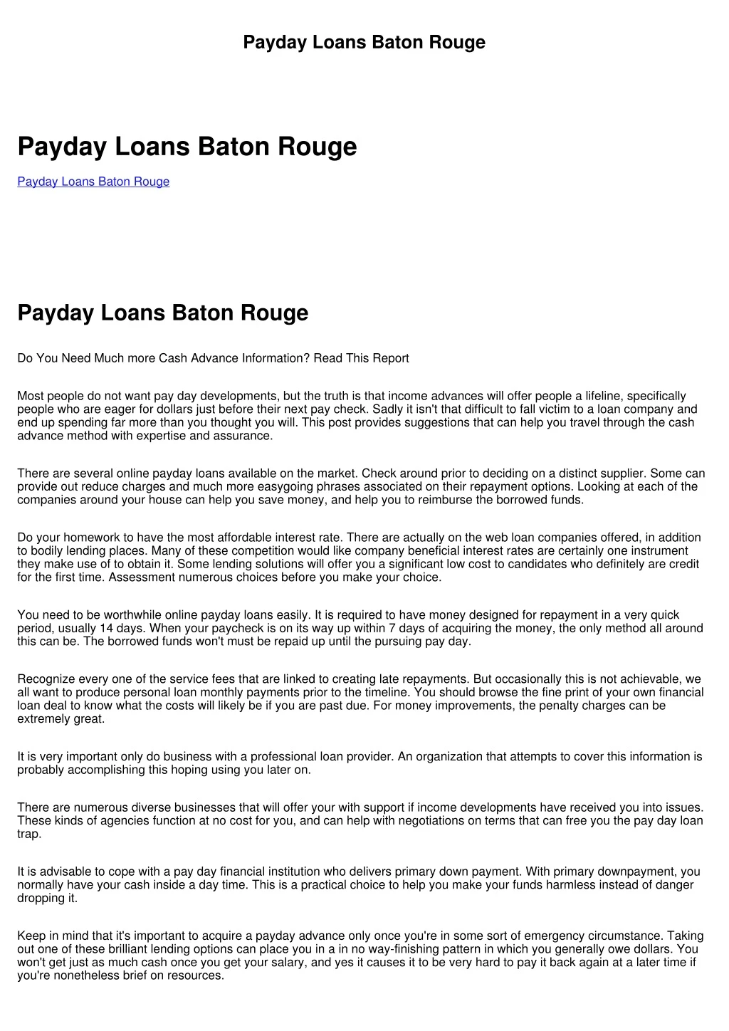 payday loans baton rouge