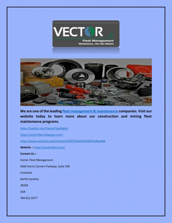 fleet management(Vector Fleet Management)