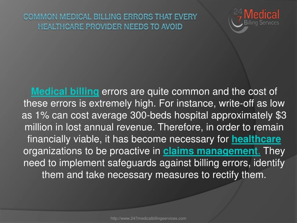 common medical billing errors that every healthcare provider needs to avoid