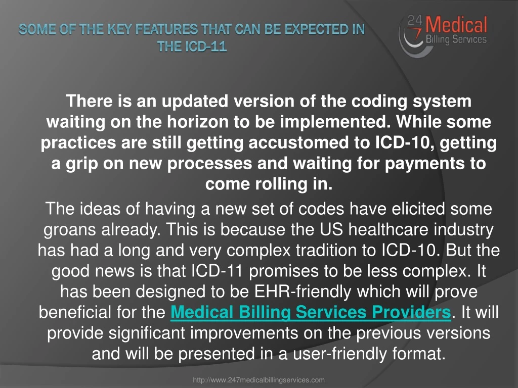 some of the key features that can be expected in the icd 11