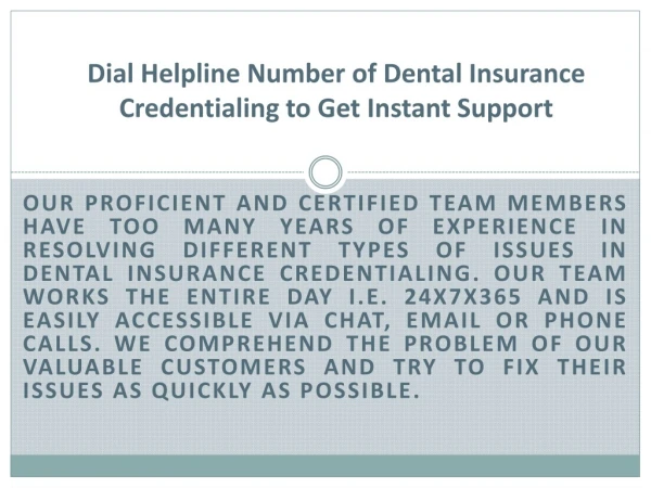 The Importance of Dental Insurance Credentialing Process