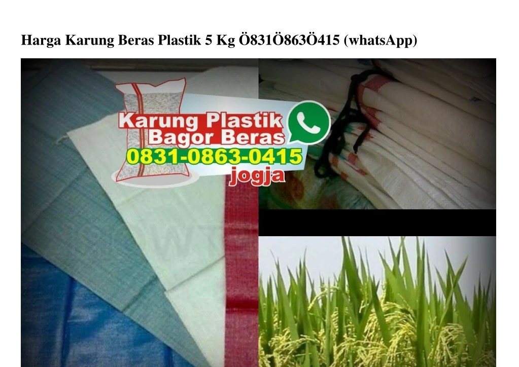 harga karung beras plastik