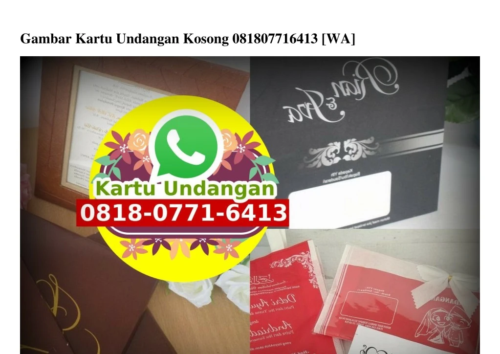 gambar kartu undangan kosong 081807716413 wa