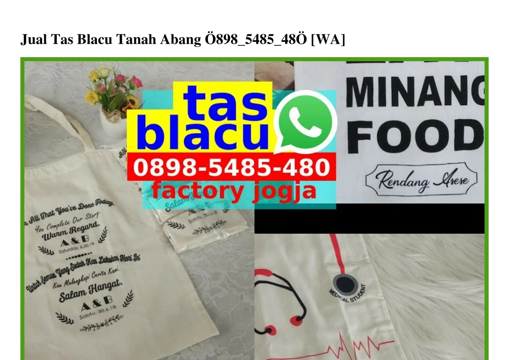 jual tas blacu tanah abang 898 5485 48 wa