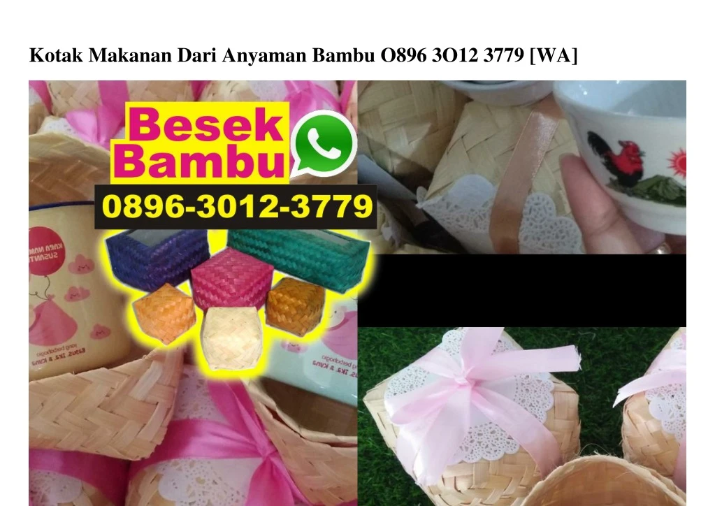 kotak makanan dari anyaman bambu o896 3o12 3779 wa