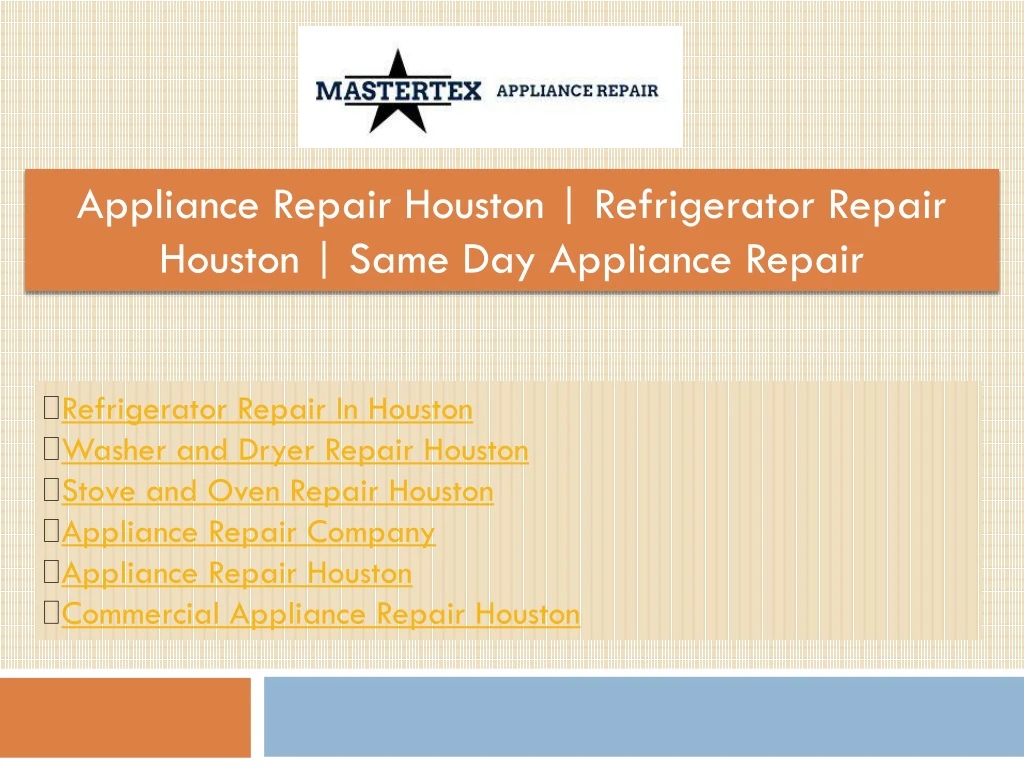 appliance repair houston refrigerator repair