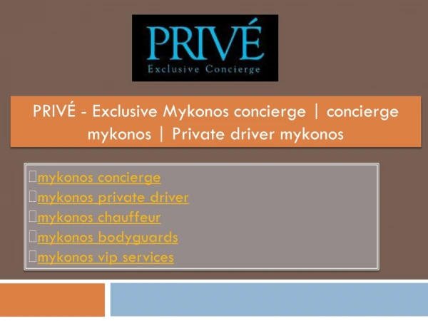 mykonos private driver