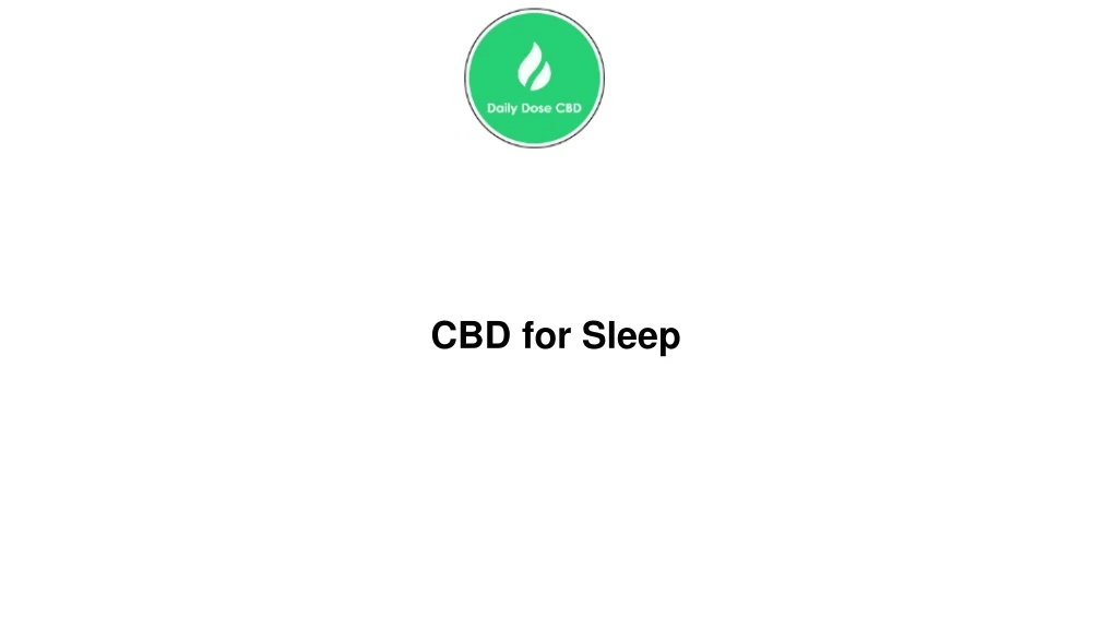 cbd for sleep