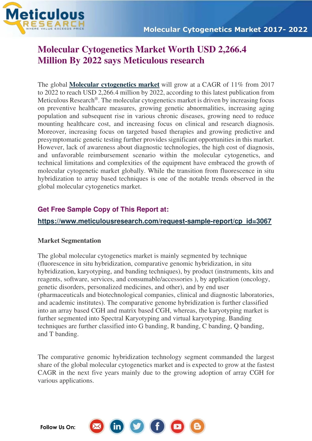 molecular cytogenetics market 2017 2022