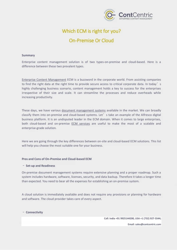 which ecm is right for you which ecm is right