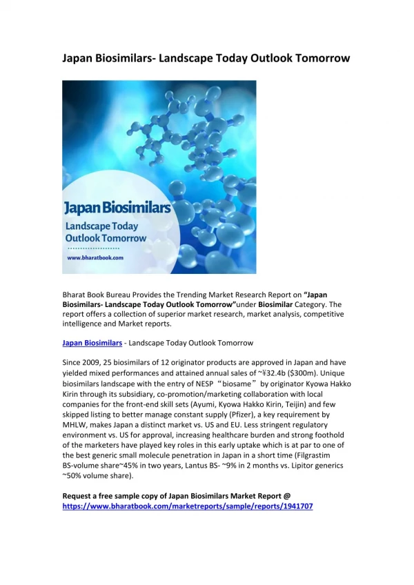 japan biosimilars landscape today outlook tomorrow