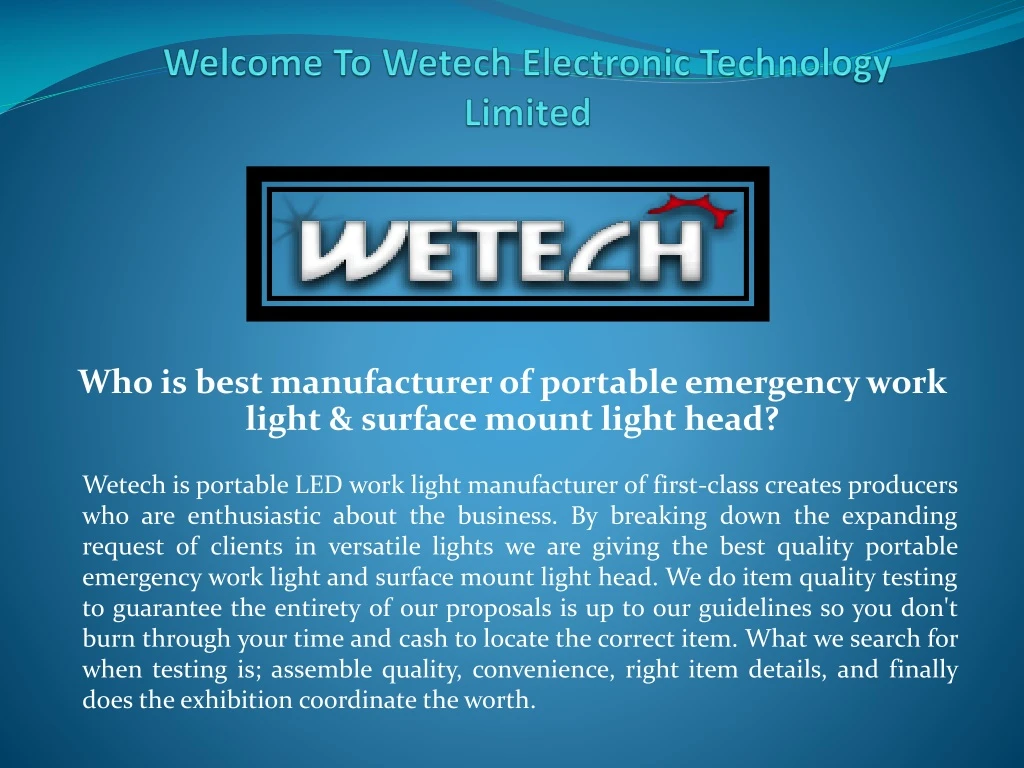 welcome to wetech electronic technology limited