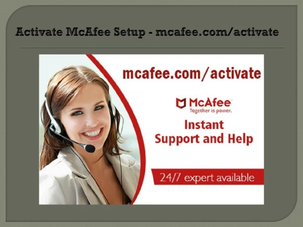 Activate McAfee Setup - mcafee.com/activate