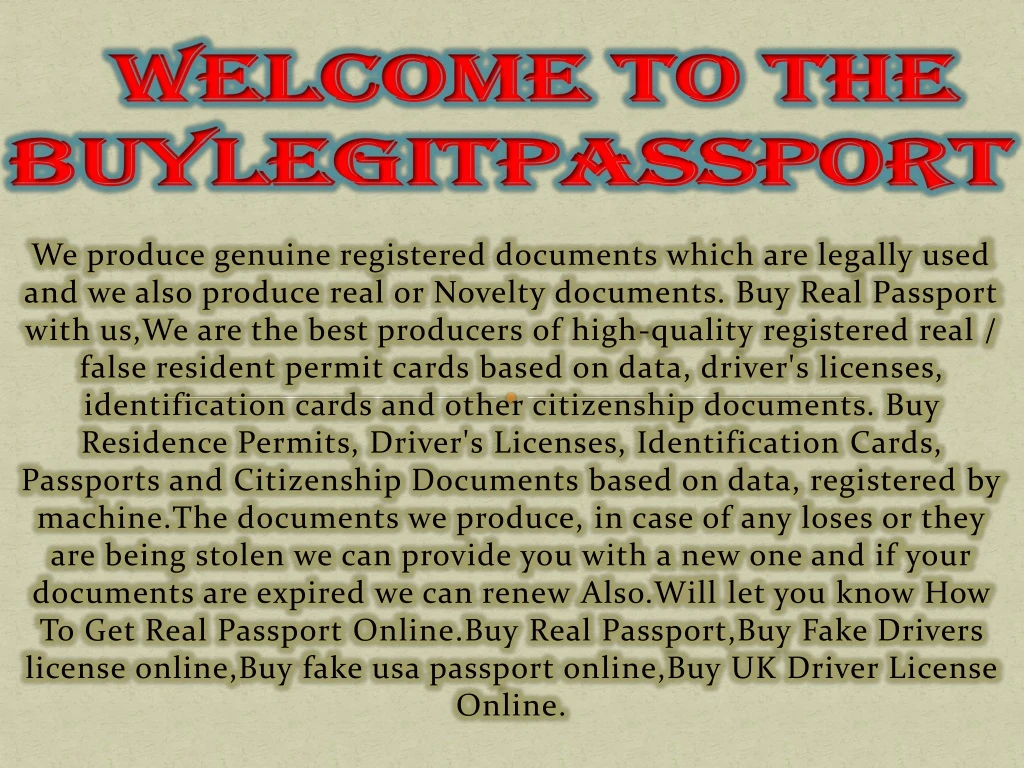 welcome to the buylegitpassport