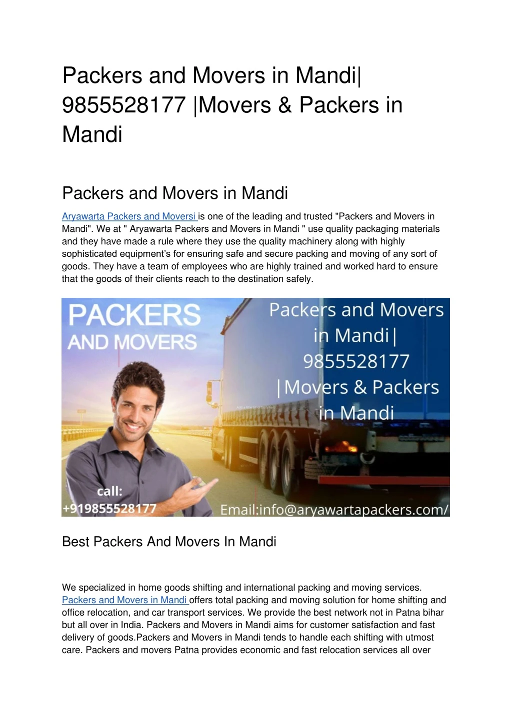 packers and movers in mandi 9855528177 movers