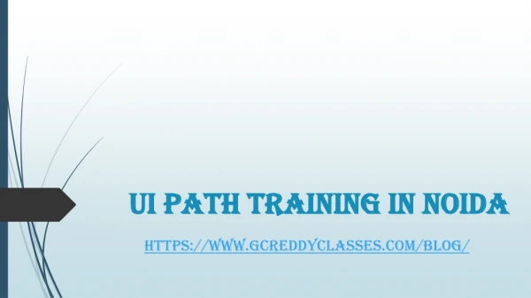 ui path training in noida
