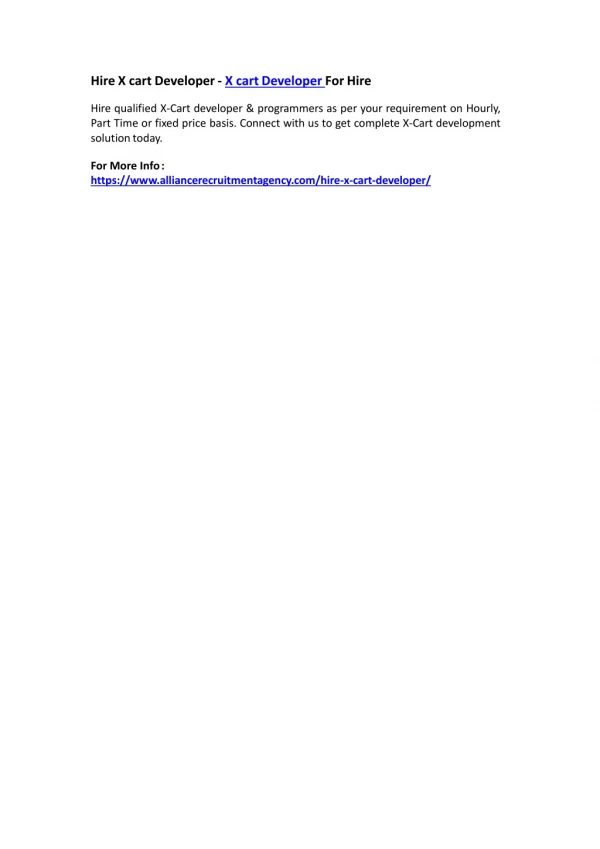 hire x cart developer x cart developer for hire