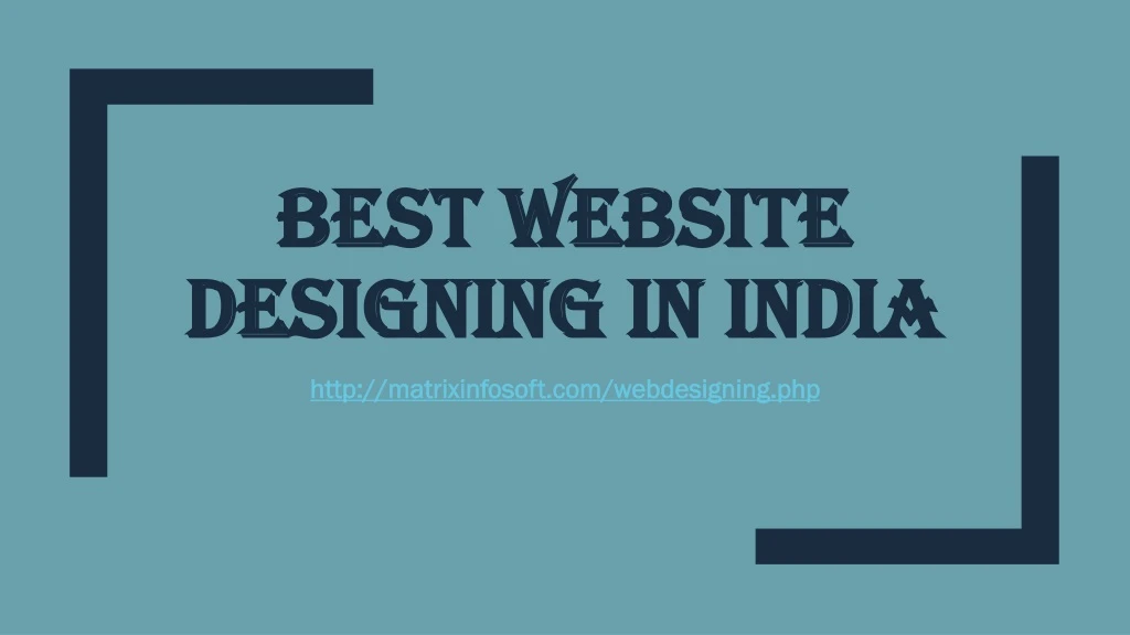 best website designing in india
