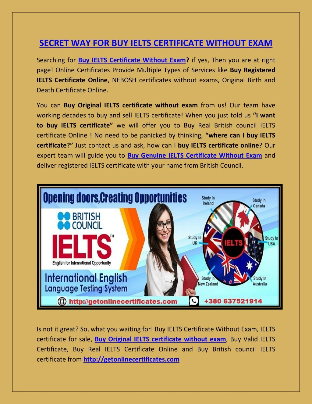 secret way for buy ielts certificate without exam