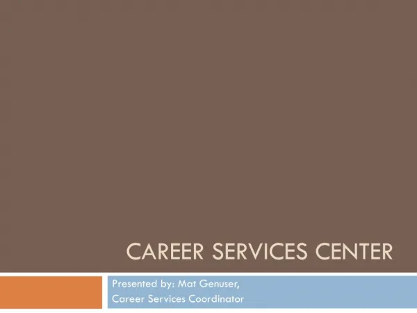 Career Services Center