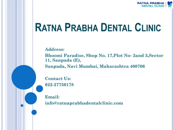 Best dental clinic in navi mumbai- Ratna Prabha Dental Clinic
