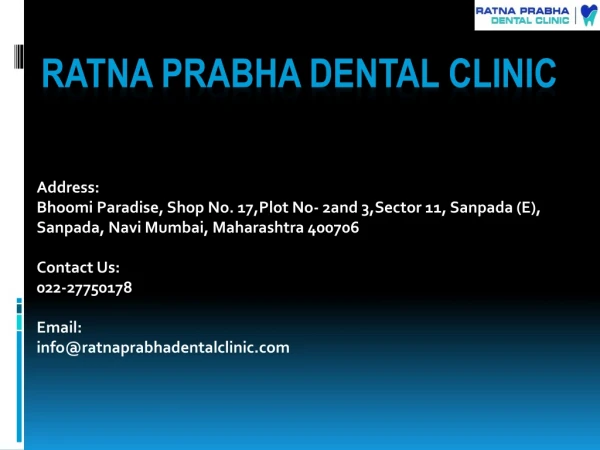 Best dentist in Navi mumbai | Ratna Prabha Dental Clinic