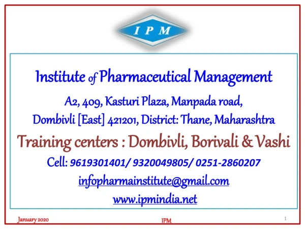 Regulatory Affairs Courses - IPM India