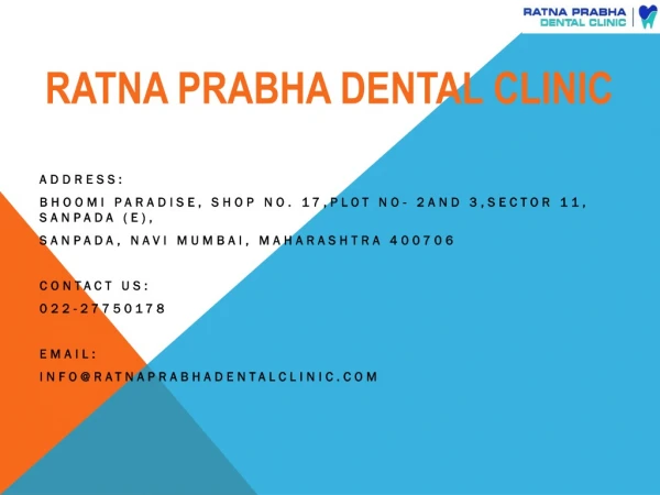Dentist in Vashi | Ratna Prabha Dental Clinic in Navi mumbai