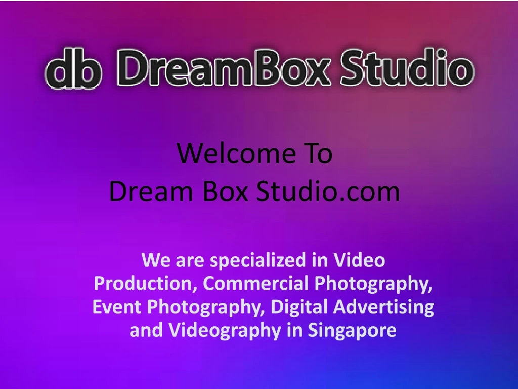 welcome to dream box studio com