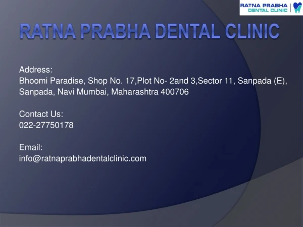 Best orthodontist in navi mumbai | Ratna Prabha Dental Clinic