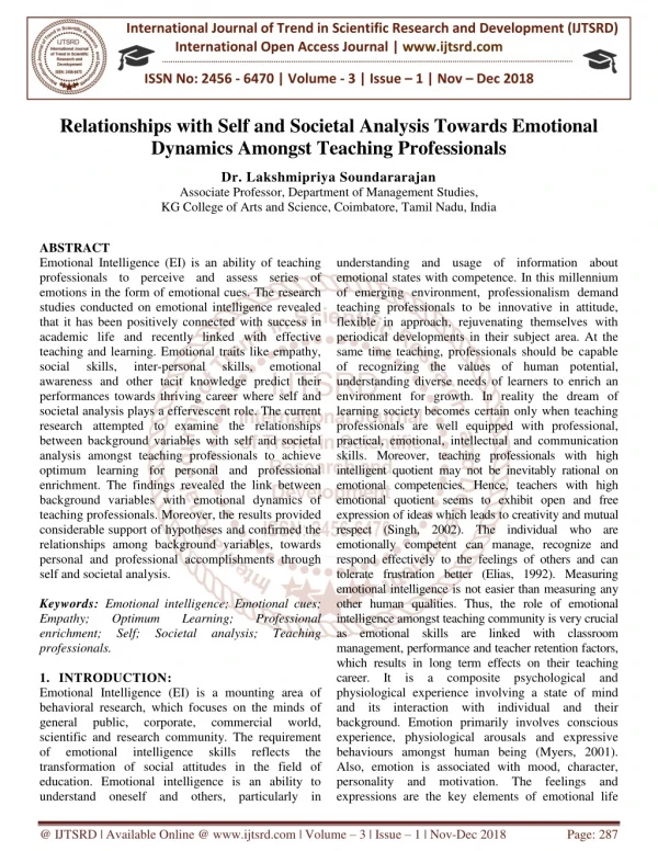 international journal of trend in scientific