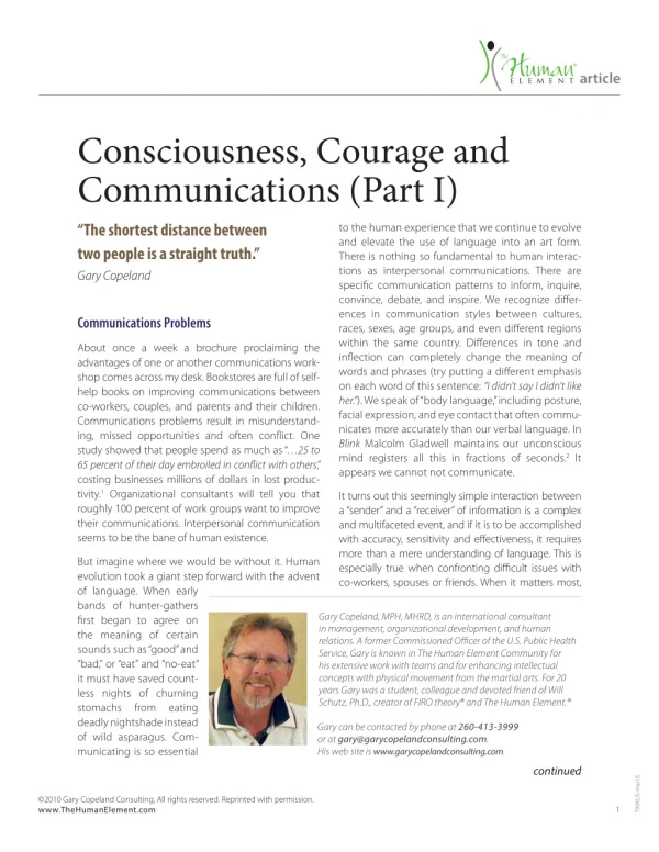 Understand Consciousness, Courage and Communications (Part 1) in Detail - THE