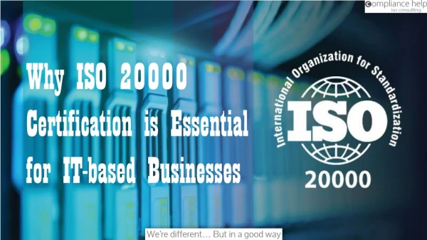 Why ISO 20000 Certification is Essential for IT-based Businesses