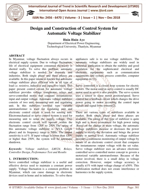 international journal of trend in scientific