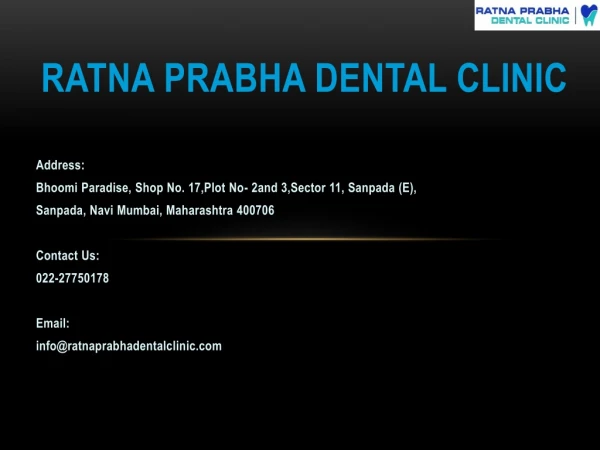 Dental clinic in Navi mumbai | Ratna Prabha Dental Clinic