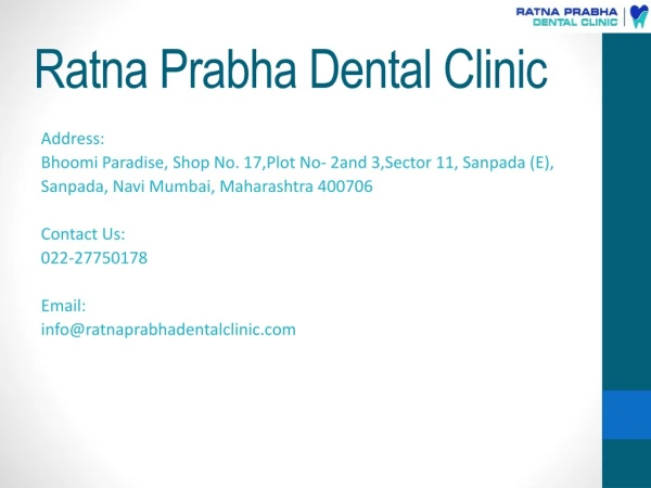 Dental Clinic in Vashi | Ratna Prabha Dental Clinic in Vashi