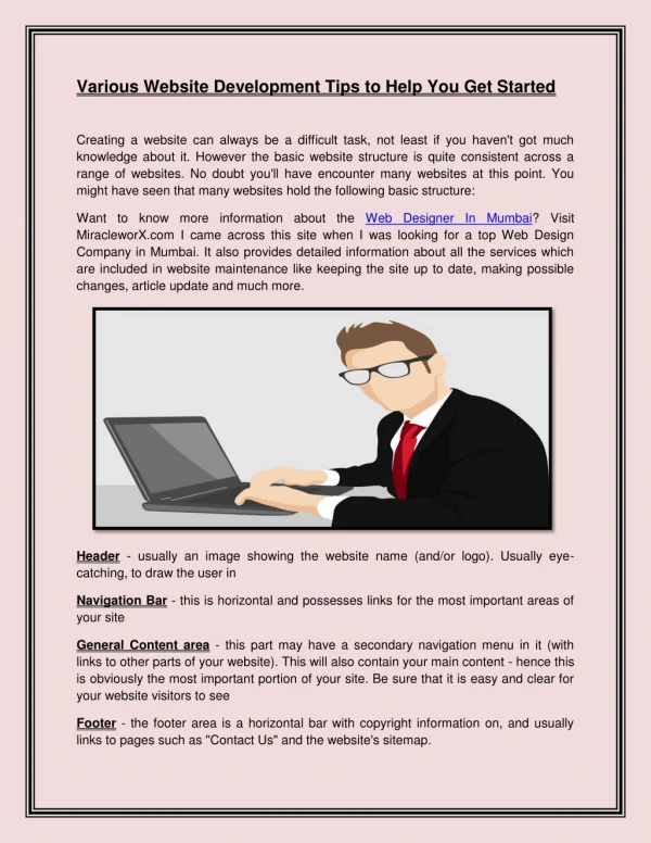 various website development tips to help