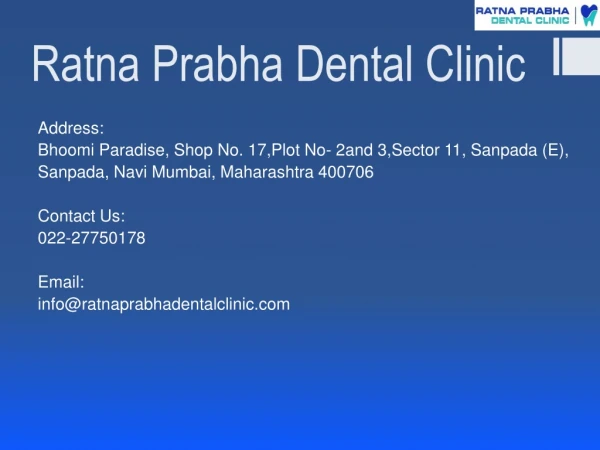 Dentist in Sanpada, Navi mumbai | Ratna Prabha Dental Clinic