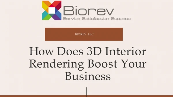 Biorev Studios Pvt Ltd- Benefits of 3D Interior Rendering