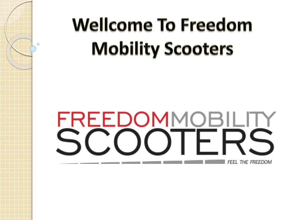 wellcome to freedom mobility scooters