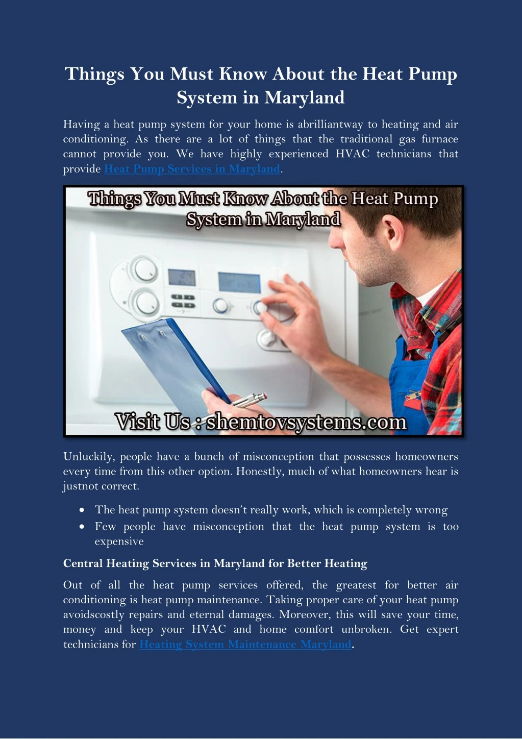 things you must know about the heat pump system